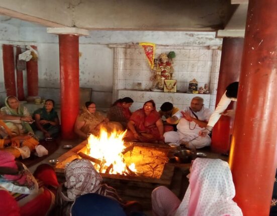 Chaitra Navratri Shri Geeta Ashram Rishikesh Akhand Deepotsav Ramcharitmanas Durga Saptshati path 1